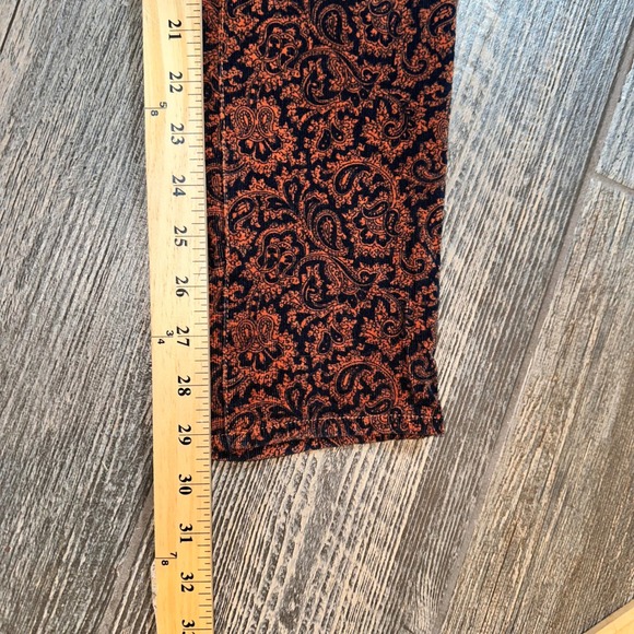 Pilcro‎ and the Letterpress Anthropologie Paisley Corduroy Pants Size 28 - Picture 9 of 12